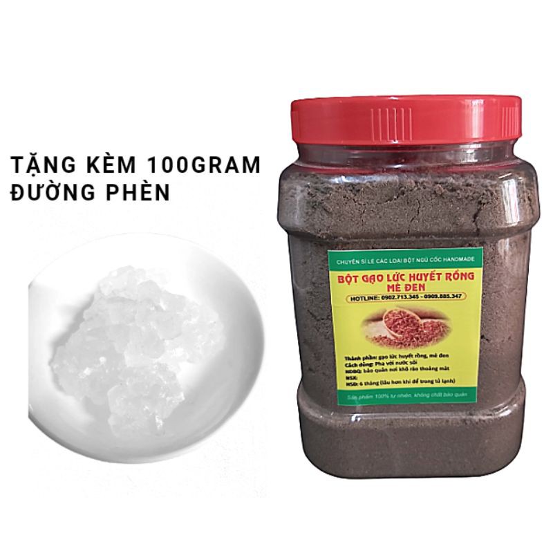 Bột Gạo Lức Mè Đen HANDMADE Nguyên Chất 1kg