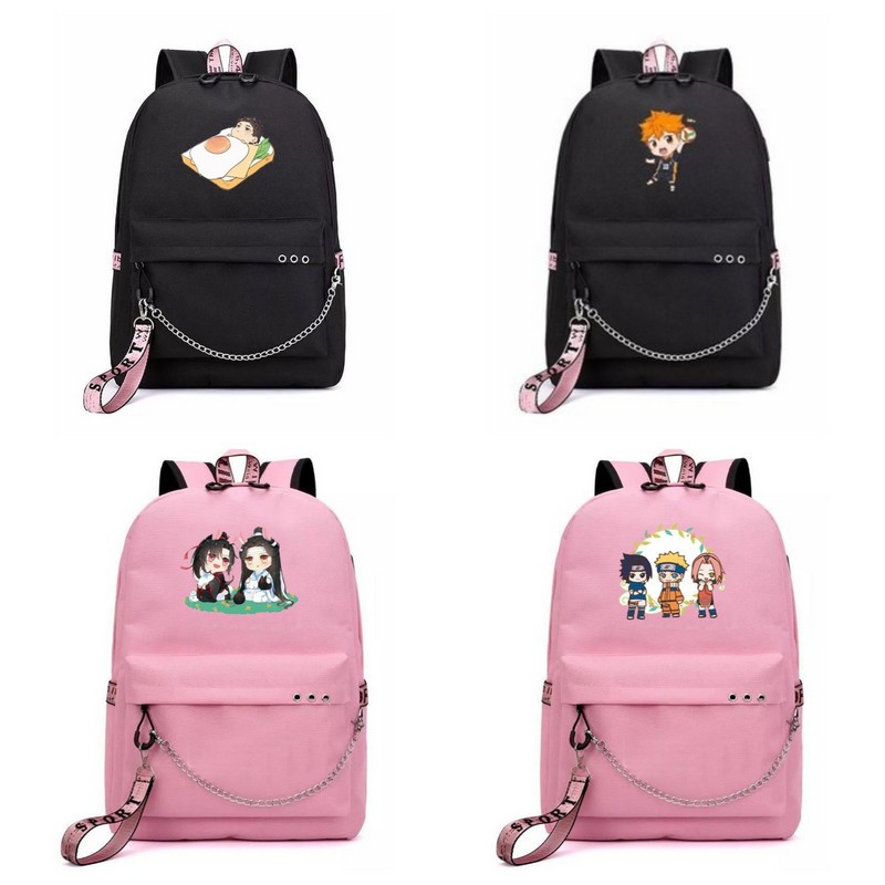 Balo thông minh đi chơi đi học tiện dụng in hình anime chibi HIKARU NO GO CHÚ THUẬT HỒI CHIẾN AMONG US