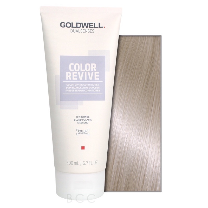 Dầu xả cung cấp hạt màu làm mới màu nhuộm vàng lạnh sáng Dualsenses Color Revive Goldwel color givin 200ml