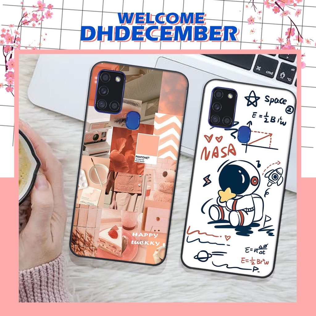 Ốp lưng Samsung  A21S in hình nice ,good luck happy ốp xinh viền dẻo đẹp chất