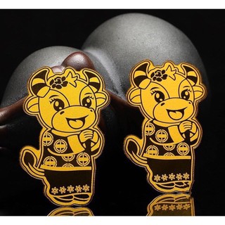 Combo Mèo thần tài Trâu vàng 2021 (MIẾNG DÁN TRÂU VÀNG MÈO VÀNG MAY MẮN CHIÊU TÀI LỘC)