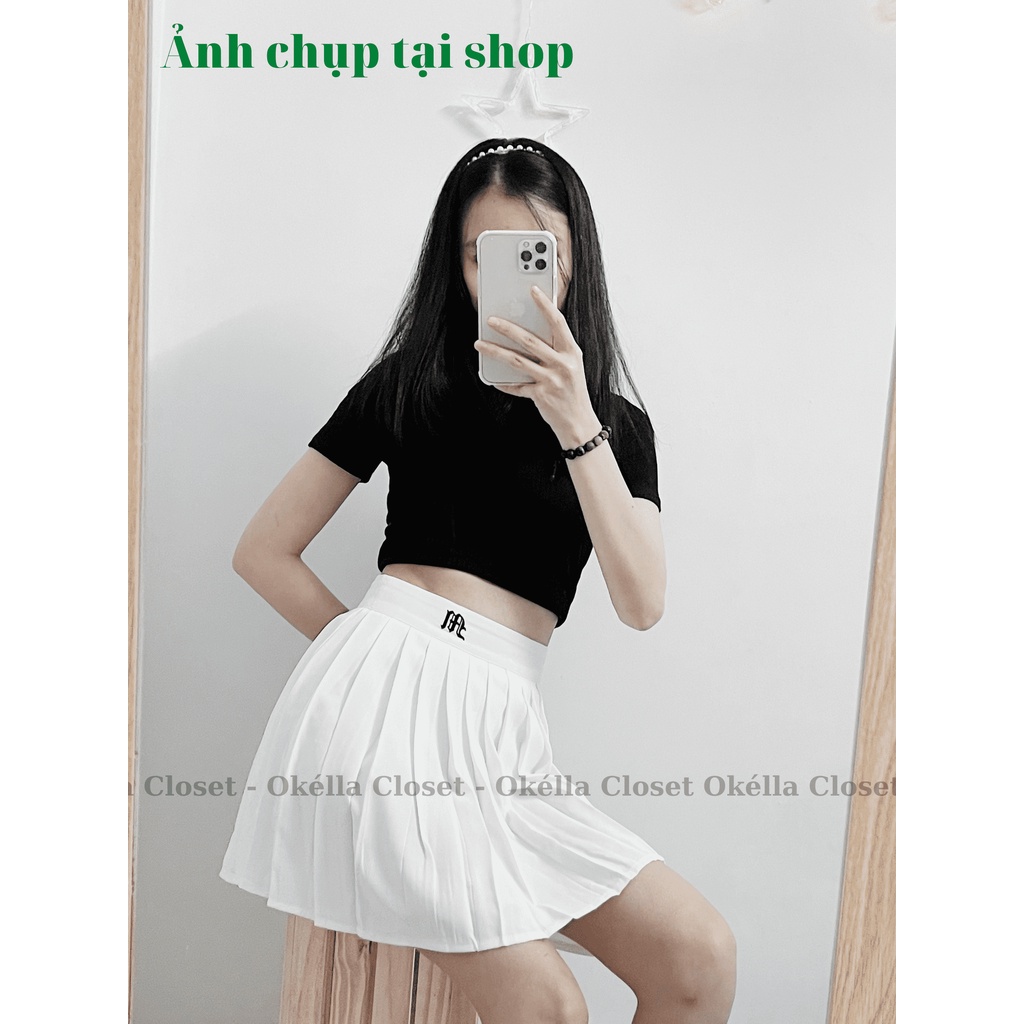 Chân váy xếp ly hai lớp, chân váy tennis phong cách Âu Mĩ có lót trong Okella CV007 (có ảnh thật chụp tại shop) | BigBuy360 - bigbuy360.vn