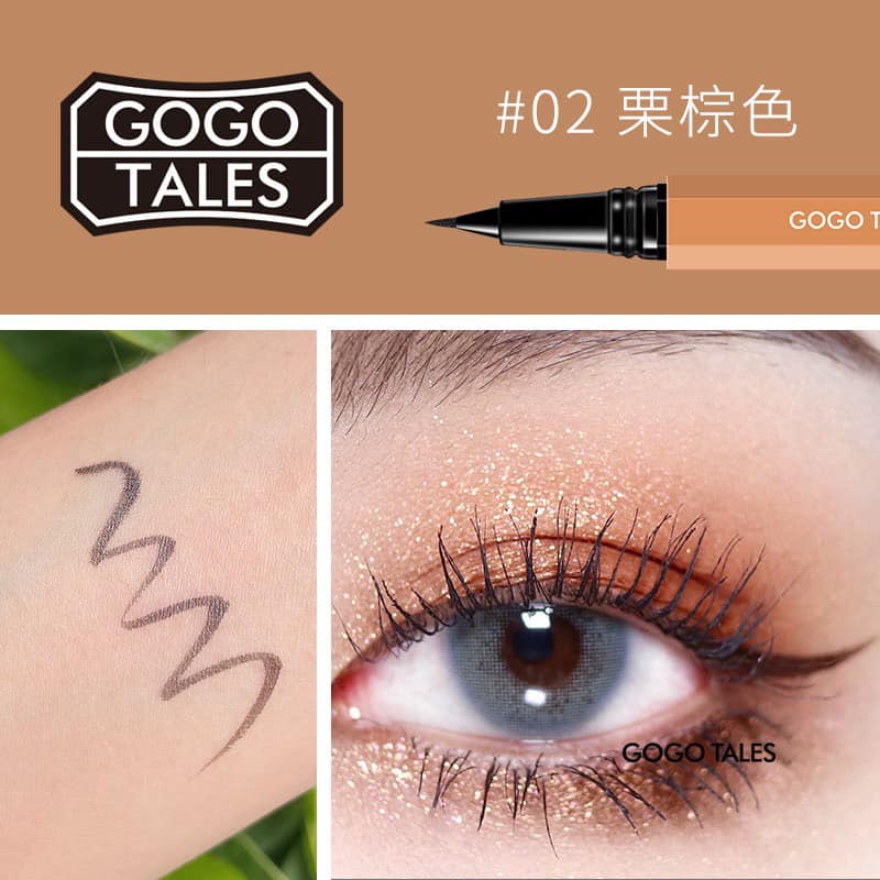 Bút Kẻ Mắt Không Trôi GOGO TALES Fine Make Up Eyeliner Nội Địa Trung Chính Hãng