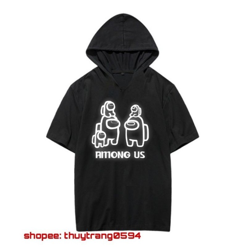 Áo Hoodie Tay Lửng Game Among Us Phản Quang Cực Đẹp