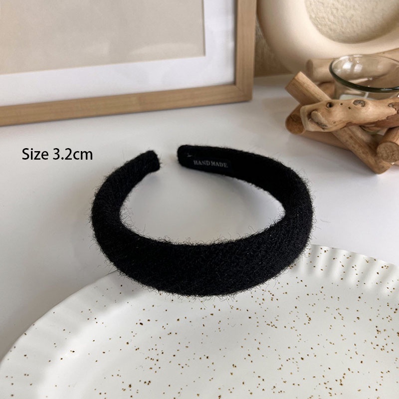 Cài tóc bản rộng màu đen kiểu dáng xinh xắn thời trang