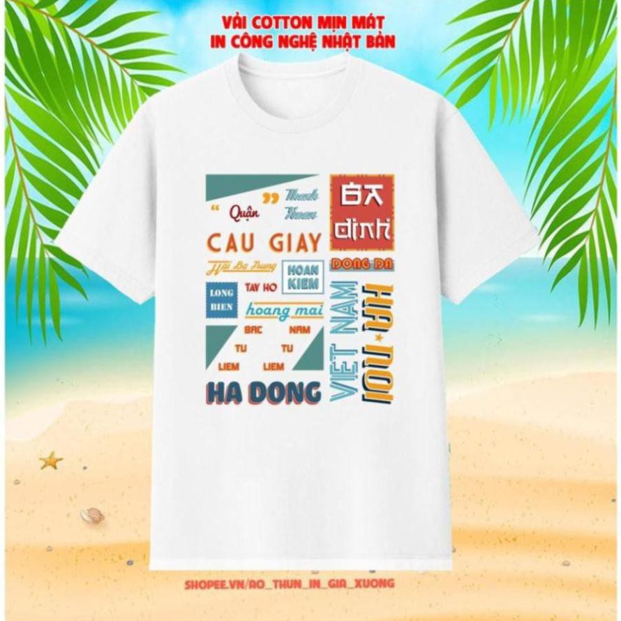 Áo thun tôi yêu hà nội, tôi yêu thủ đô, vải cotton mát mịn, cục phong cách, áo thun nam nữ 2021