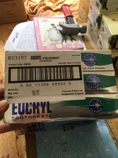 Kem đánh răng Eucryl 62g