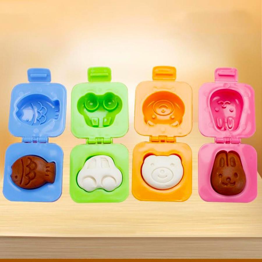 Bộ 6 khuôn ép cơm,ép trứng và bánh đẹp mắt tạo sự tò mò cho bé - bộ 6 khuôn ép cơm