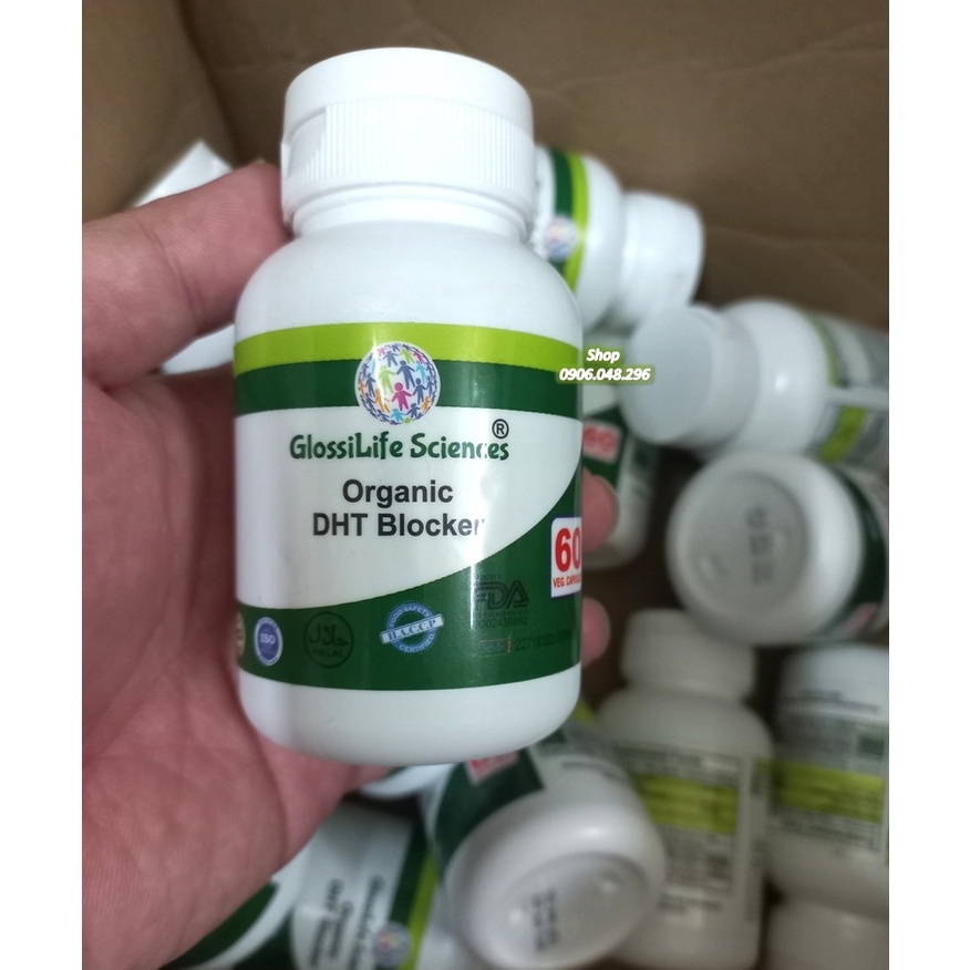 Viên Uống Organic DHT Blocker hỗ trợ ngăn rụng tóc cho Nam giới , Dùng Riêng lẻ ... hay Dùng với minoxidil , Morr F5 .