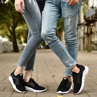 Giày sneaker nam 2 màu đen trắng