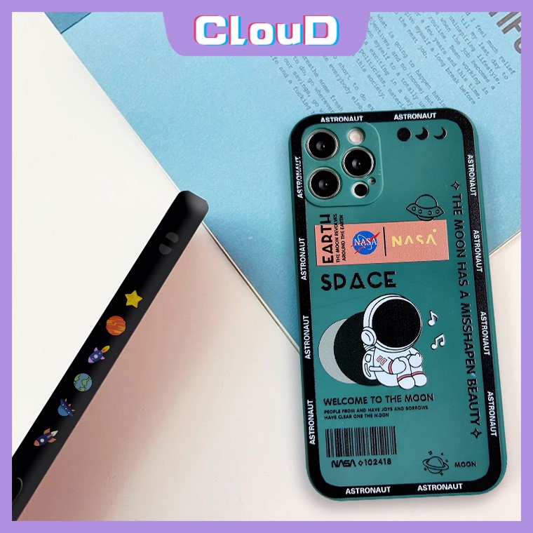 NASA Ốp Điện Thoại Cho Oppo A76 A95 A96 A74 A36 A16 A12 A54 A94 A33 A5S Reno 7 6 4Lite 4F 4 5F A72 A15 A11K A1K A53 A11 A12E A92 F17 F17 F17 F17