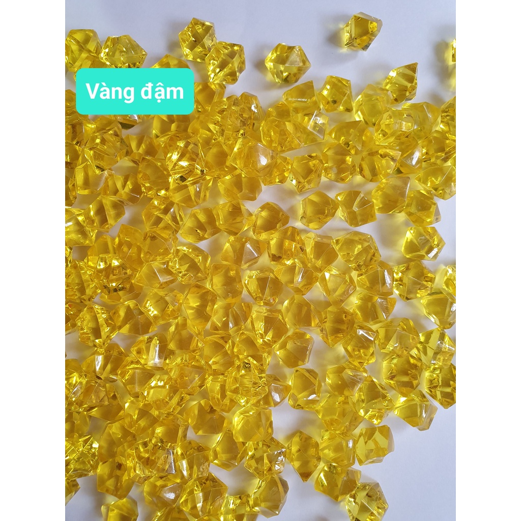 Sale 50% Túi 50-100 viên đá nhựa giả pha lê nhiều màu sắc/ Phụ kiện trang trí phông nền chụp ảnh sản phẩm - Thả bể cá -