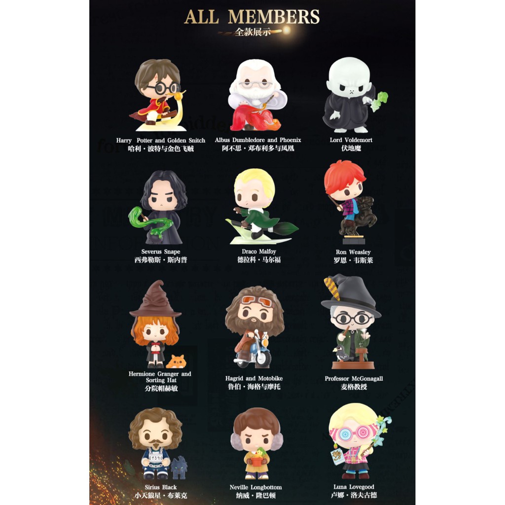 Mô Hình Harry Potter Thế Giới Kỳ Diệu Hộp Mù Popmart Dễ Thương