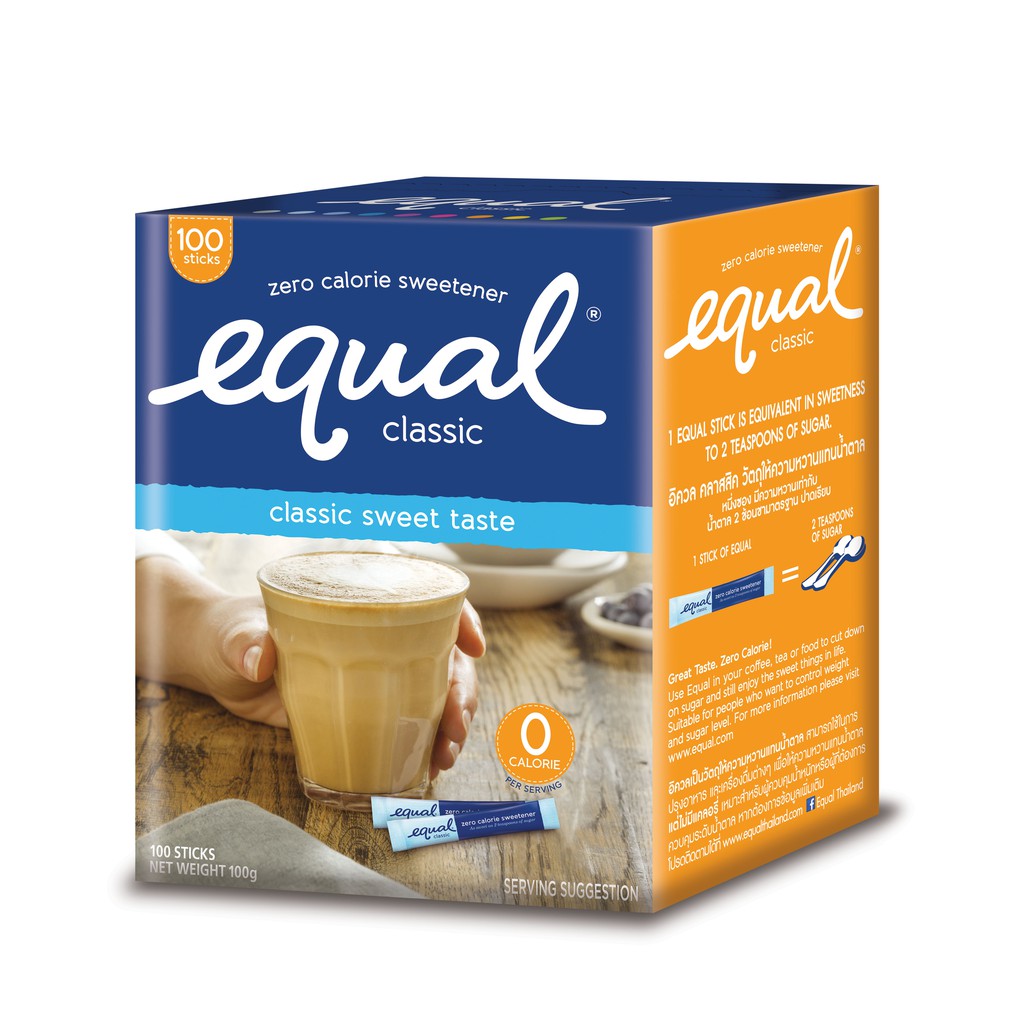Đường ăn kiêng EQUAL CLASSIC hộp 100g (100 gói 1g)