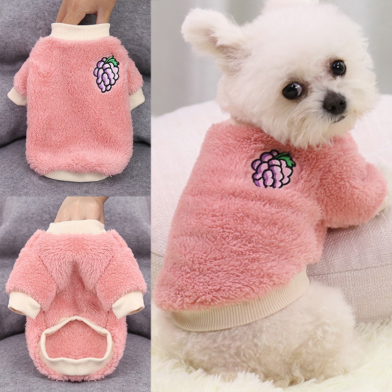 Bộ Đồ Ngủ Mềm Mại Ấm Áp In Họa Tiết Trái Cây Cho Cún Cưng