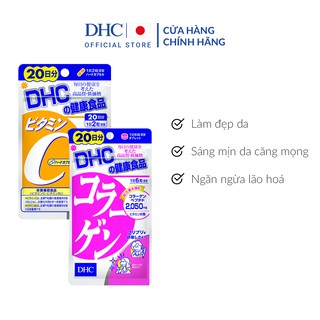 Combo Viên uống DHC Làm sáng và Đẹp da 20 ngày (Collagen & VitC)
