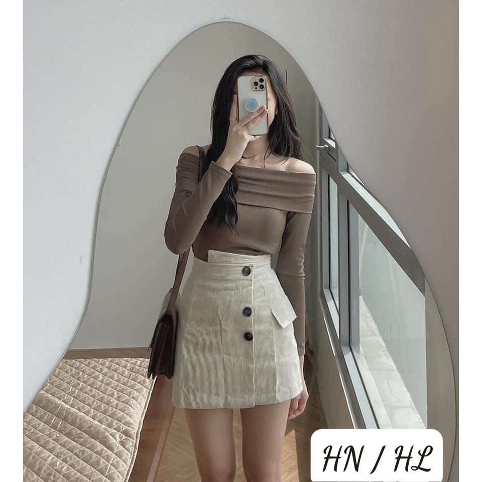 CVN13 - CHÂY VÁY TĂM NHUNG NẮP TÚI 3 MÀU CHO NỮ | BigBuy360 - bigbuy360.vn