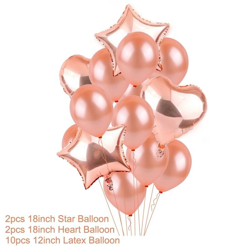 12&quot;/18&quot;Rose gold series balloon wedding proposal confession supplies happy birthday party decoration balloon set