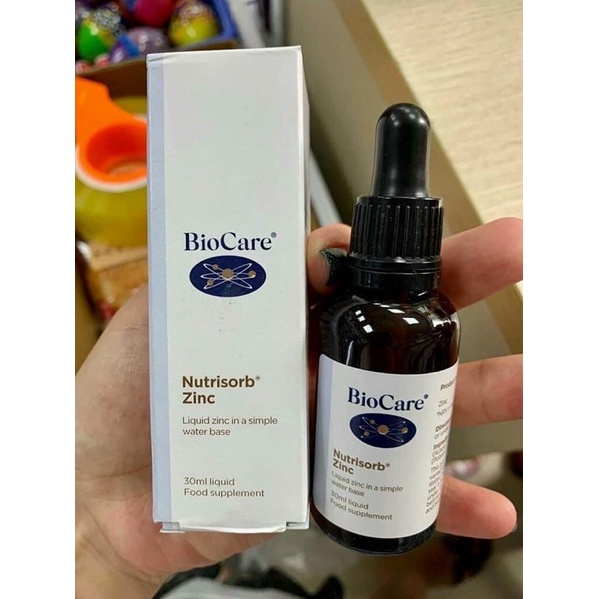 Kẽm nước BioCare Nutrisorb ZinC, nội địa Anh  tăng cường đề kháng cho trẻ từ 1 tháng tuổi