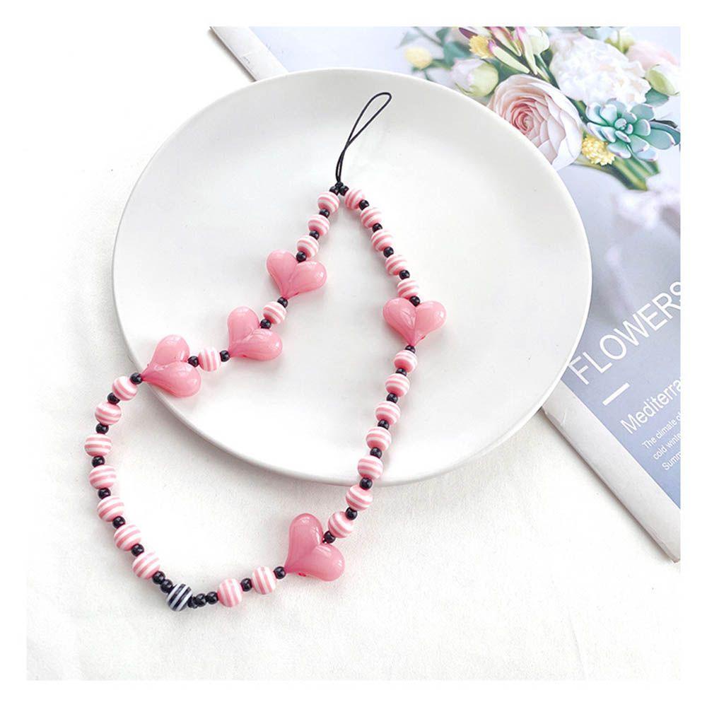 Dây Đeo Điện Thoại Xỏ Hạt Nhiều Màu Họa Tiết Hoạt Hình Phong Cách Boho