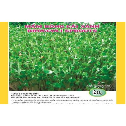 HẠT GIỐNG MẦM CẢI BÔNG XANH - GÓI 20 GRAM