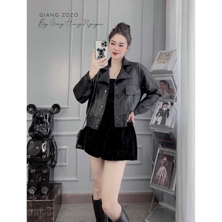 Áo khoác da  bomber hàng QC CC