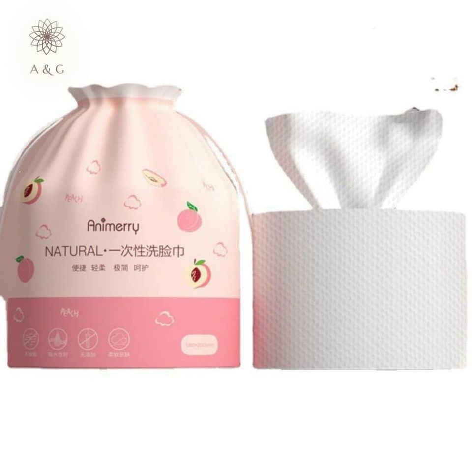 Khăn lau mặt khô tẩy trang cotton mềm mại dùng 1 lần Animerry