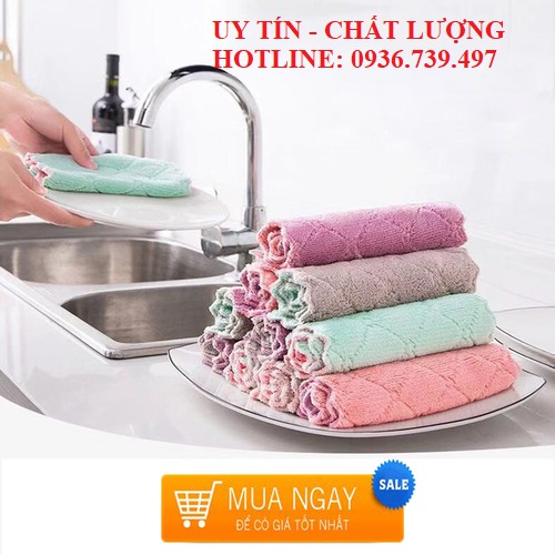 Combo 100 khăn lau đa năng 2 mặt siêu thấm
