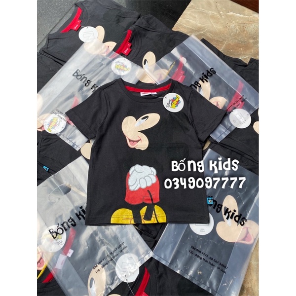 Áo Phông Bé Trai Mickey Xám Đen DN