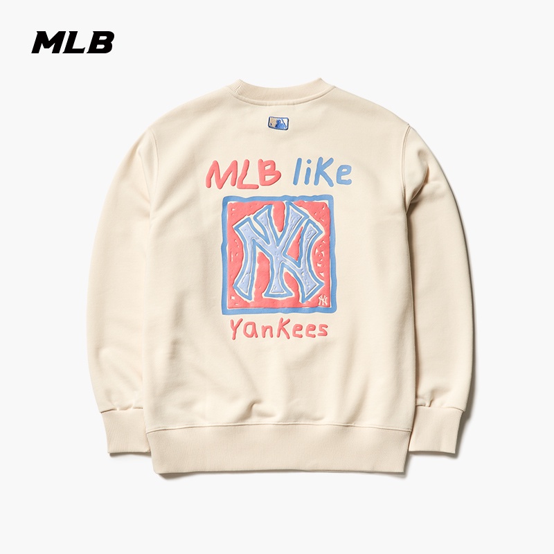 Áo sweater MLB cổ tròn dáng rộng giữ ấm thời trang thu đông hàng nội địa Trung mới cho nữ MT0
