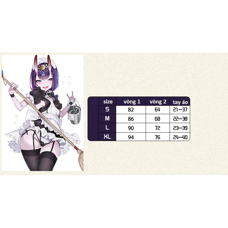 Set cosplay thời trang [ Tửu Thôn Đồng Tử FGO  - FATE Grand Order ] chính hãng Uwowo 2020