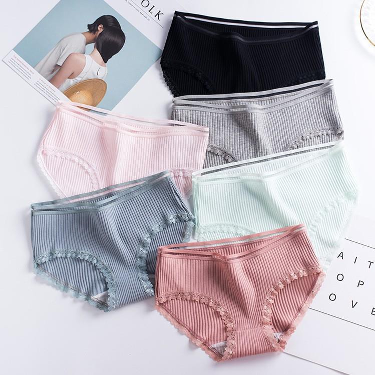 [Mã 12FASHIONSALE1 giảm 10K đơn 50K] Quần Lót Nữ Cotton ( có size ) Tăm Cạp Viền ất Nhật