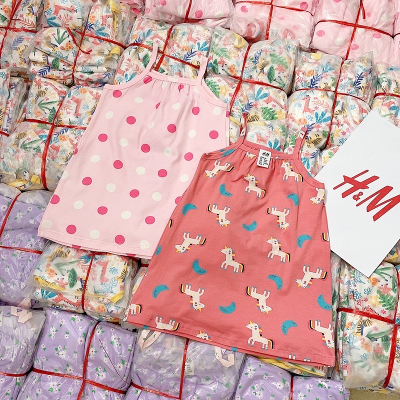 Váy cho bé, váy bé gái hai dây chất cotton xu siêu co giãn mềm mại mát lạnh mùa hè Xuân Cường Kids size từ 8 đến 20kg