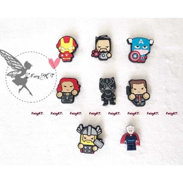 Miếng jibbitz Marvel, Hero (ship từ 5 jib trở lên)