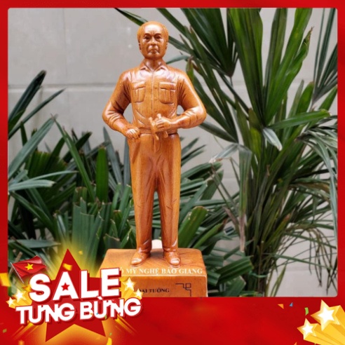 Tượng bác Võ Nguyên Giáp gỗ hương cao 20 cm