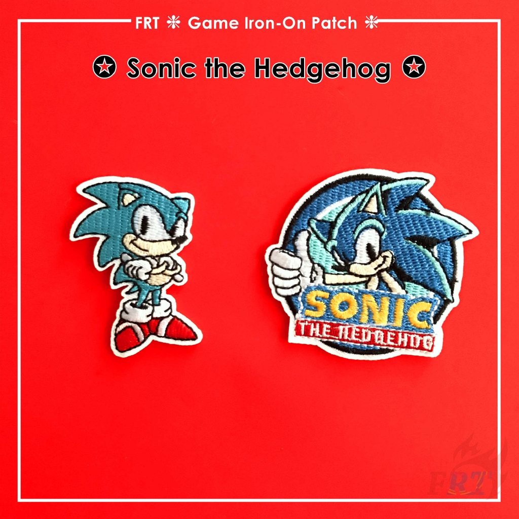 Bộ 1 / 2 miếng vá ủi quần áo hình nhím Sonic đáng yêu
