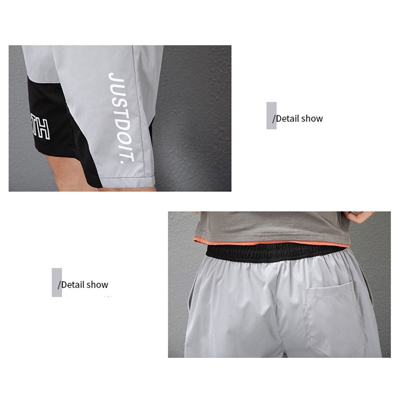 Quần short thể thao ống rộng màu sắc thời trang đi biển cho nam