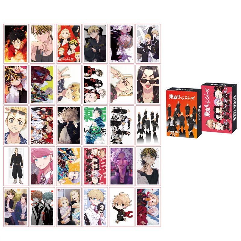 Bộ 30 thẻ ảnh anime Tokyo Revengers trưng bày trang trí