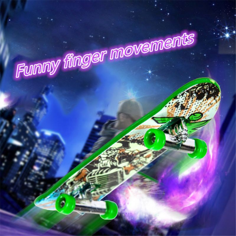 Mary☆ 2PCS Finger Board Tech Truck Mini Skateboards Alloy Stent Party Favors Gift
