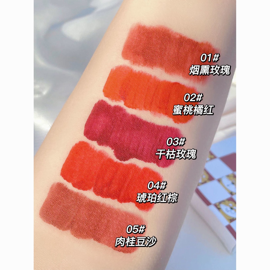 Set 5 Thỏi Son Kem MUGE LEEN Chống Thấm Nước Cho Nữ