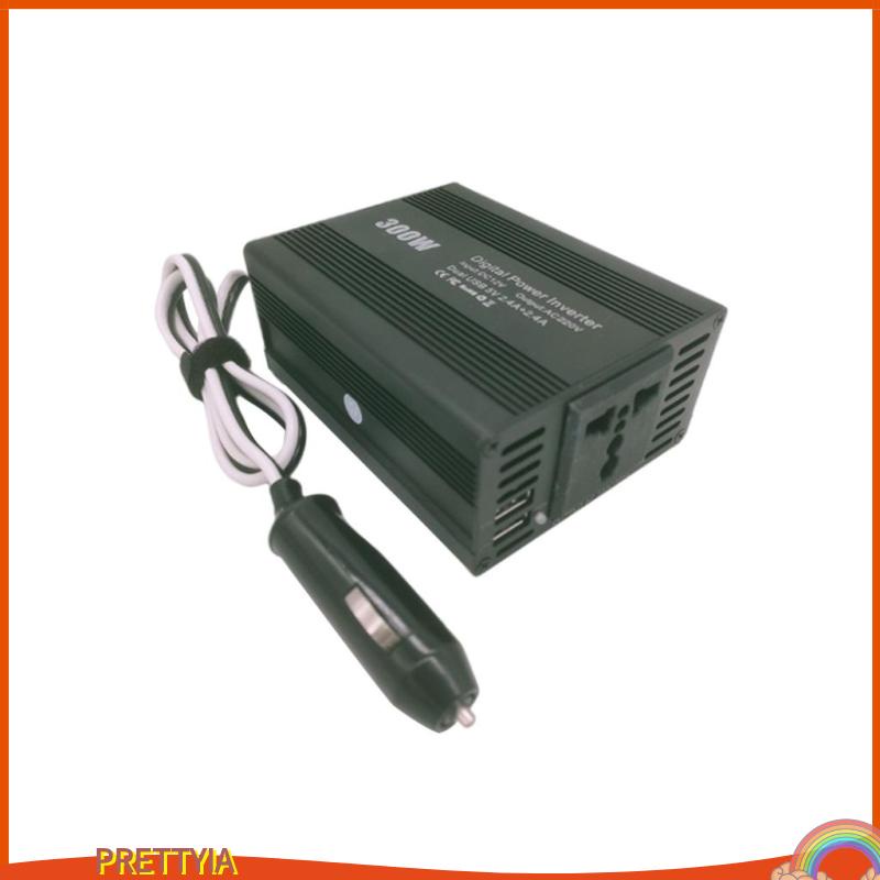 Bộ chuyển đổi nguồn điện 300W 12V DC sang 220V với 2 cổng USB