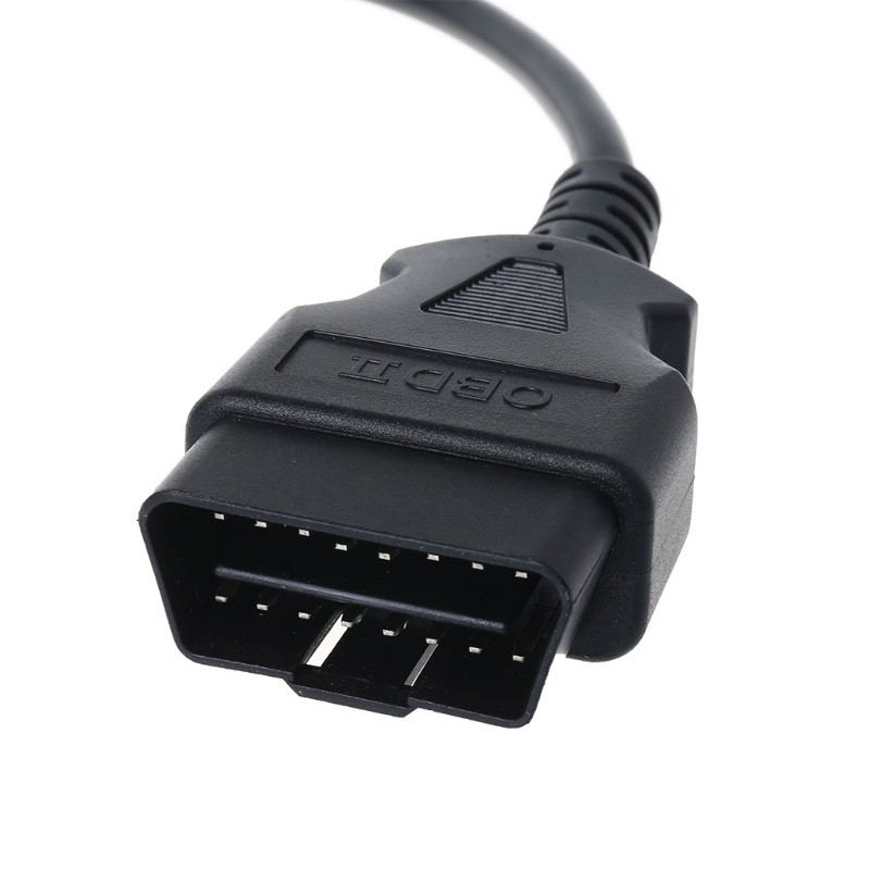 OBD2 16Pin Male Plug Adapter Opening Cable Connector For Extension Auto