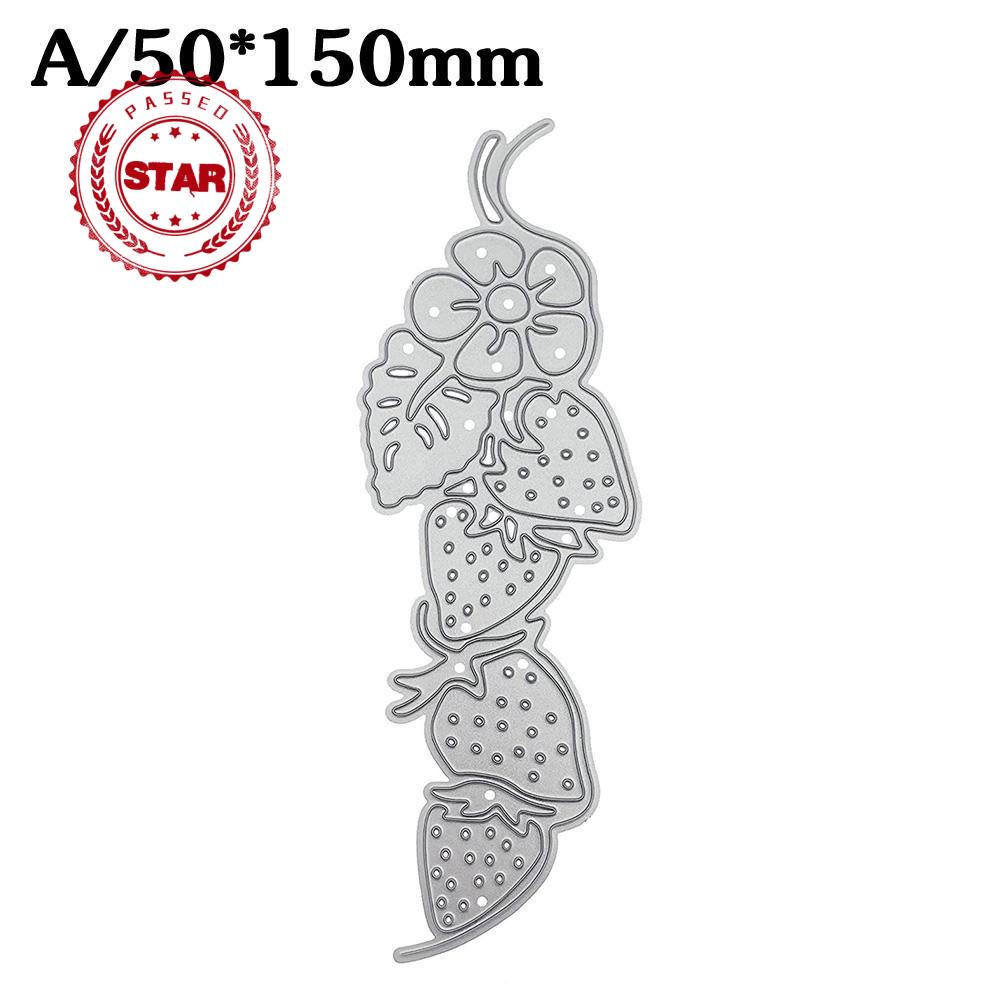 Loạt Hoa # Khuôn Cắt Giấy Kim Loại Hình Xúc Xắc Và Dâu Tây Ngọt Ngào C4L8