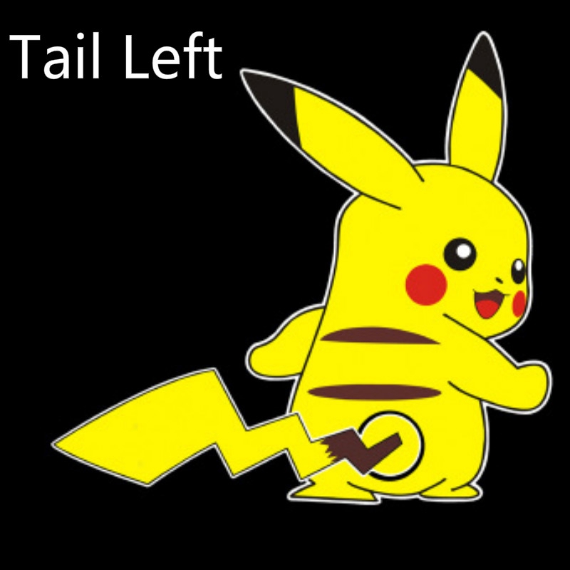 Miếng Dán Phản Quang Họa Tiết Pikachu Vui Nhộn Trang Trí Kính Chắn Gió Xe Hơi