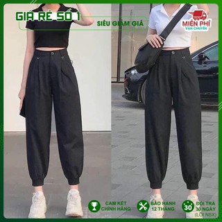 [Đang Sale – FreeShip] QUẦN JOGGER NỮ BO ỐNG SIÊU HOT | Thiết Kế Cúc Cài Trước Siêu Năng Động - Cá Tính - H010