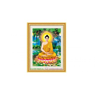 TRANH ĐÍNH ĐÁ PHẬT THÍCH CA MÂU NI_LV047_50*65CM