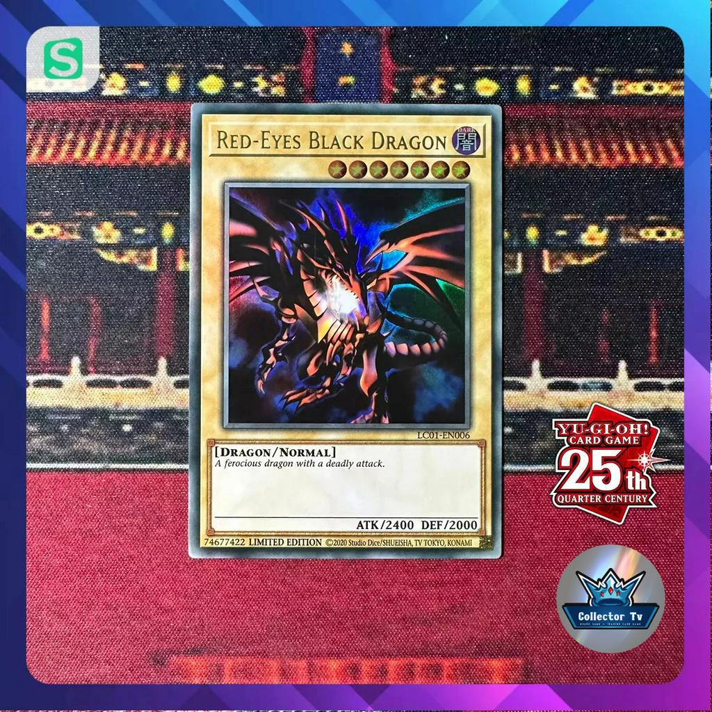 Thẻ bài YugiOh! (UK) - LC01-EN006 - RED-EYES BLACK DRAGON - Ultra Rare 25TH