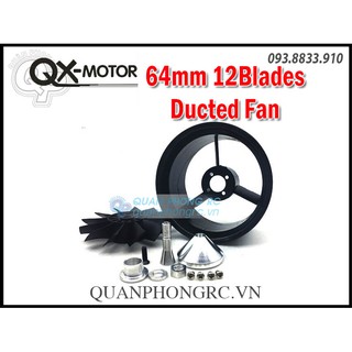Vỏ Ducted Fan QX-MOTOR 12 Lá 64mm 12 Blades (Không Motor)