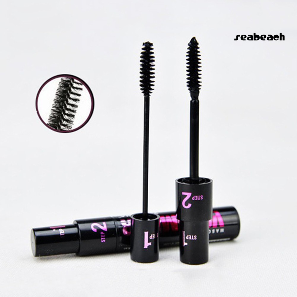 Mascara trang điểm chuốt mi màu đen làm cong và dày 2 trong 1 | BigBuy360 - bigbuy360.vn