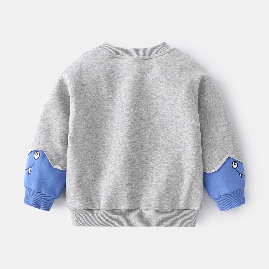 Áo nỉ cho bé WELLKIDS áo nỉ dài tay chất da cá  họa tiết đáng yêu hàng xuất Âu Mỹ